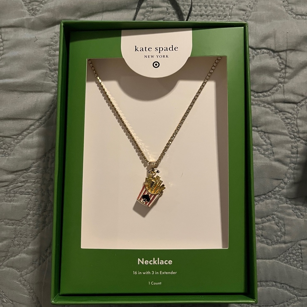 Kate Spade x Target Gold Necklace with French Fry Charm